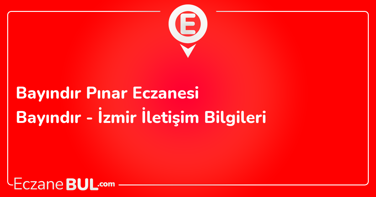 Bayındır Pınar Eczanesi